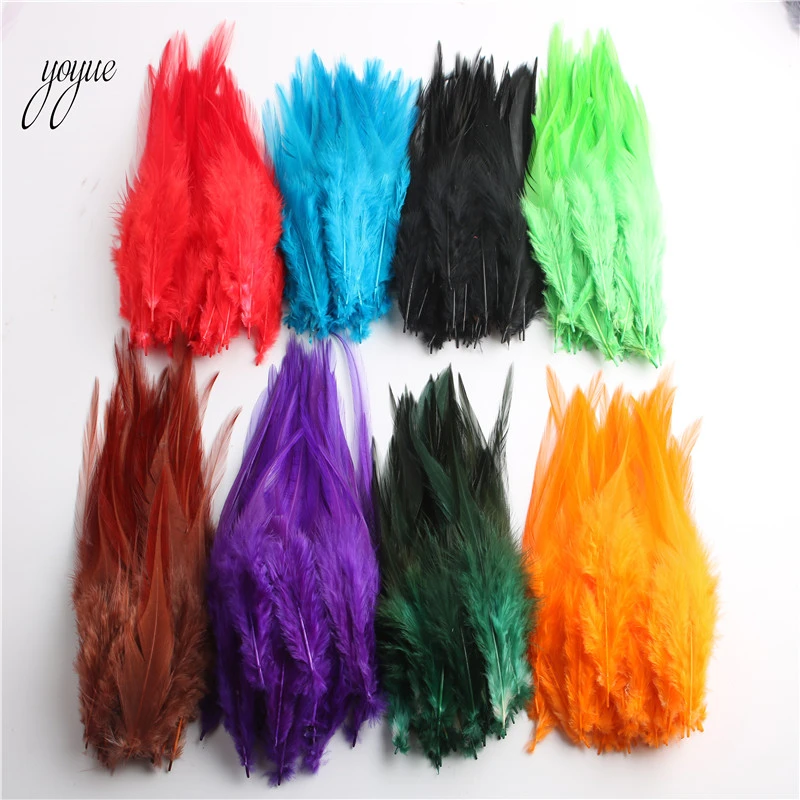 

Wholesale 100pcs/lot High Quality Chicken Feathers For Crafts 10-15cm/4-6Inch Rooster Feather DIY Jewelry Accessories Plume