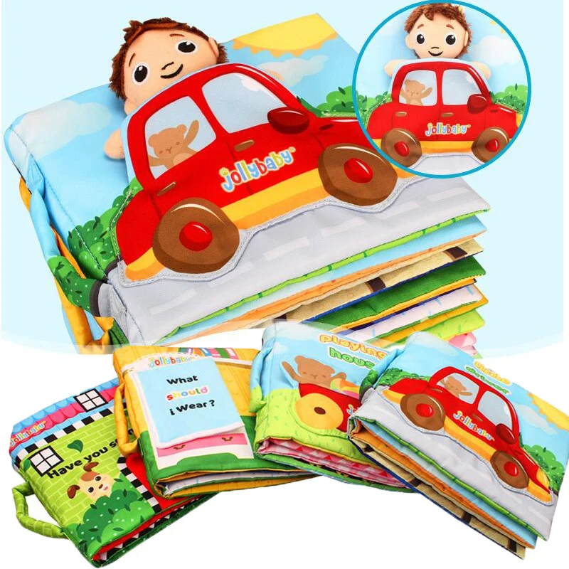 

Baby Book Quiet Montessori Busy Book Toys 0 To 12 Months Sensory Cloth Book Soft Cartoon Educational Early Develop Reading