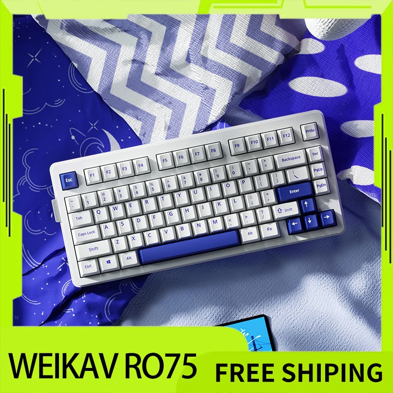 Механическая клавиатура Weikav Ro75 проводная из алюминиевого сплава Rgb Qmk/Via