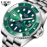 lige luxury watch fashion diver watch men 30atm waterproof date clock sport watches mens quartz wristwatch relogio masculinobox