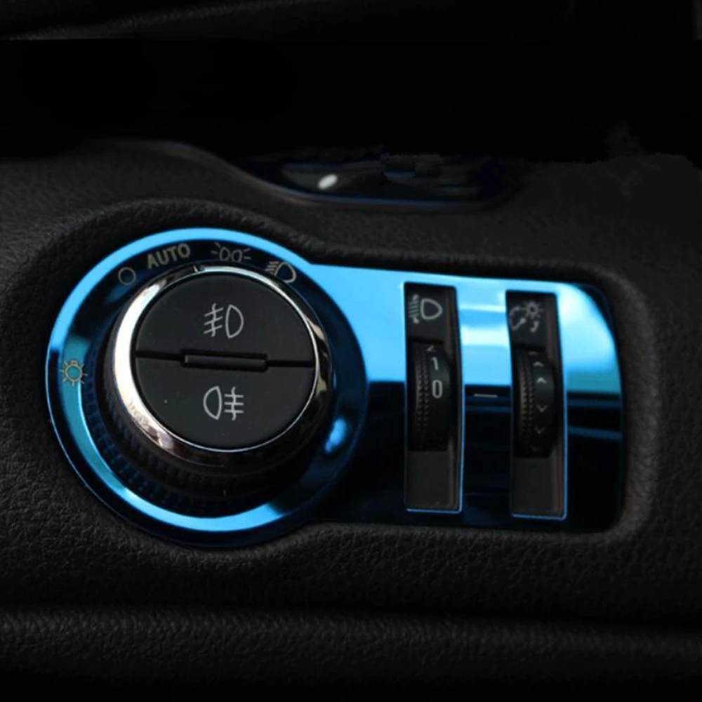 

Steel Car Headlight Lamp Switch Decoration Trim Sticker for Chevrolet Cruze Sedan Hatchback 2009 - 2014 Accessories