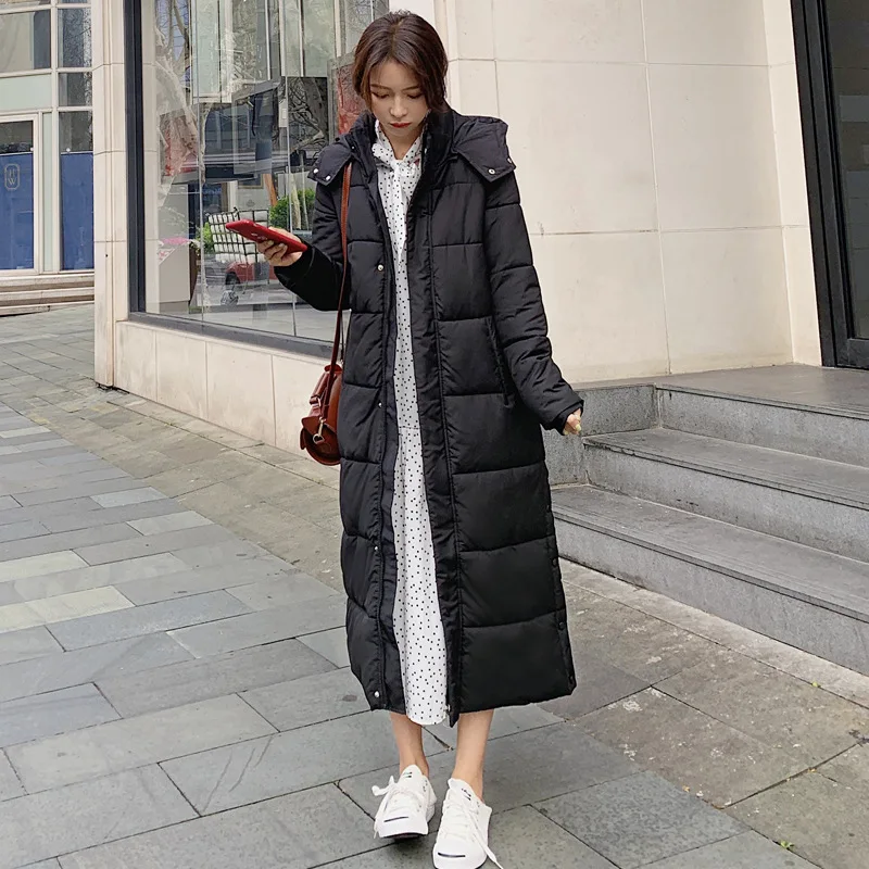 Parkas Women Over-the-Knee Extended New Thickened Coat down Cotton-Padded Jacket for Women Winter Coat Women
