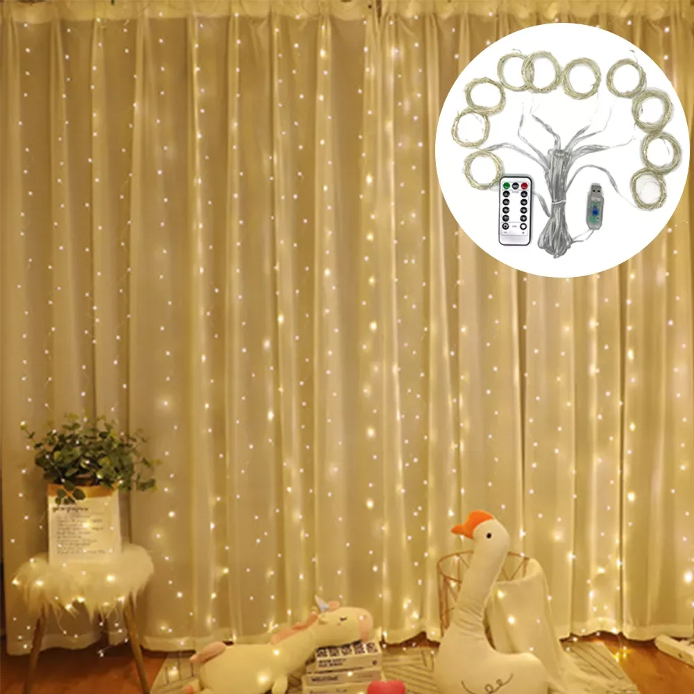 

Festoon String Light Fairy Garland Curtain Light Christmas Light Christmas Decor For Home Holiday Decorative New Year Lamp