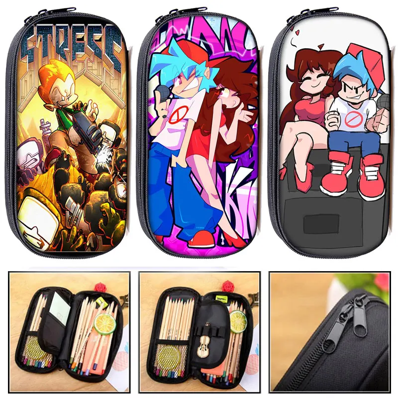 

High Quality Children Pencil Case Friday Night Funkin Pencil Box Boys Girls Anime Fnf Game Pen Bag Students School Stationery
