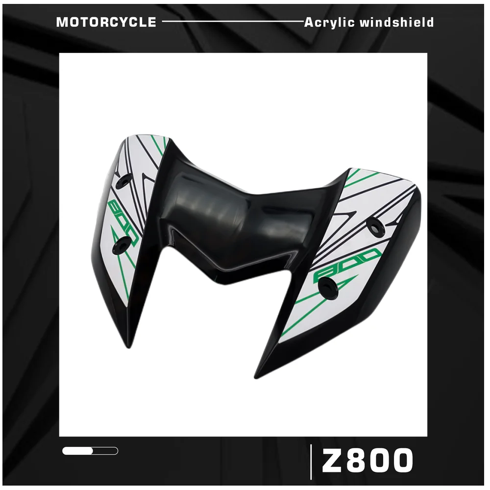 

Black Motorcycle Windshield WindScreen Viser VIsor front glass For Z800 2014 2015 2016 13 14 15 16