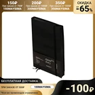 Ежедневник датированный 2022 год, формат A5, 168 листов в линейку, кожзам черный Western черный срез, с резинкой, 2 ляссе, пер