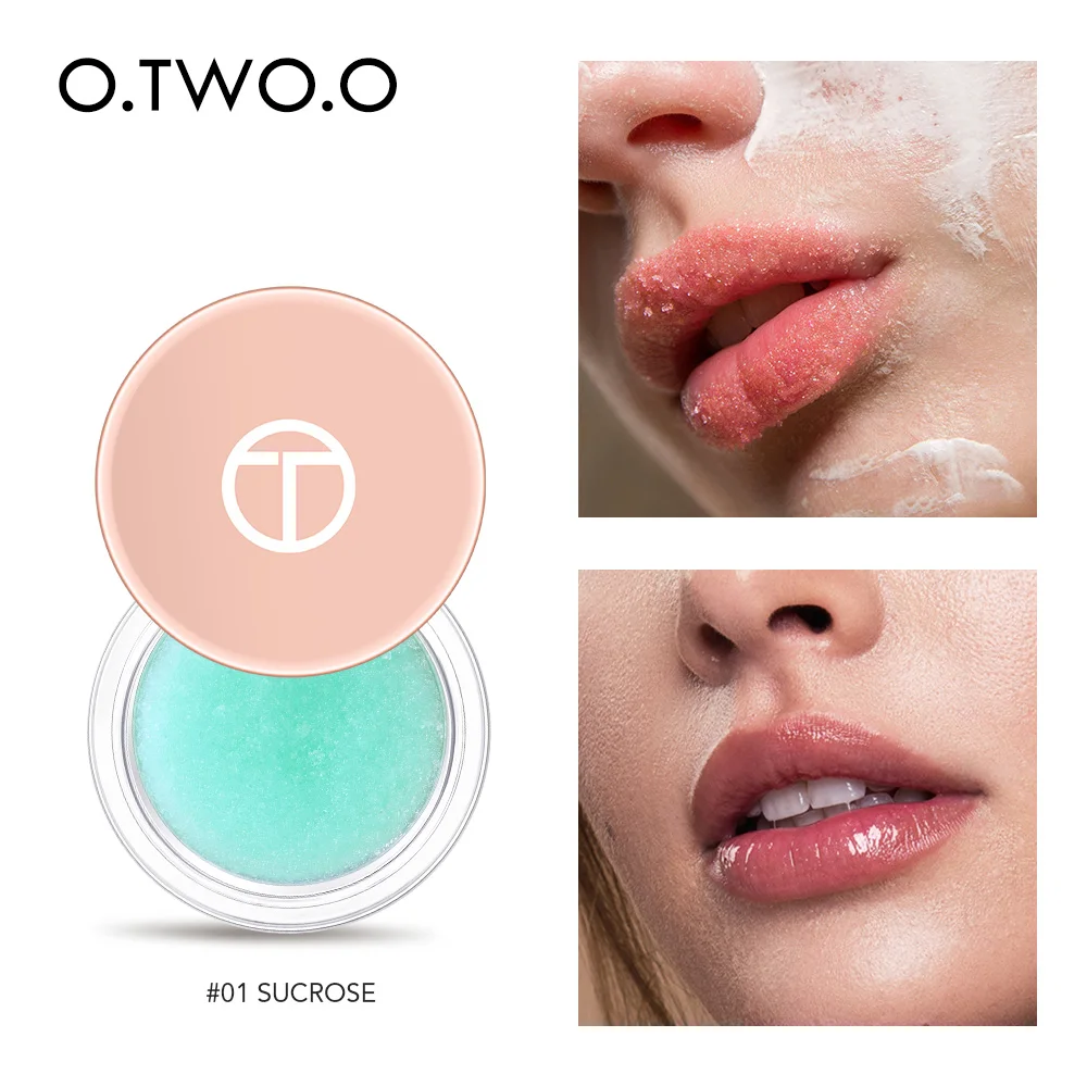 

O.TWO.O Lip Gloss Natural Rose Orange VC Lip Scrub Scrubber Moisturizing Nourish Fast Repair Lip Balm Plumper Exfoliator TSLM1