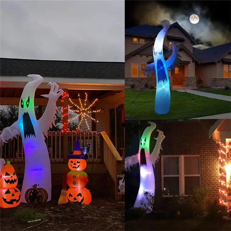 

360/180cm Halloween Inflatable Scary Ghost With Color Changing LED Decoration Props For Home Garden Courtyard Halloween Party