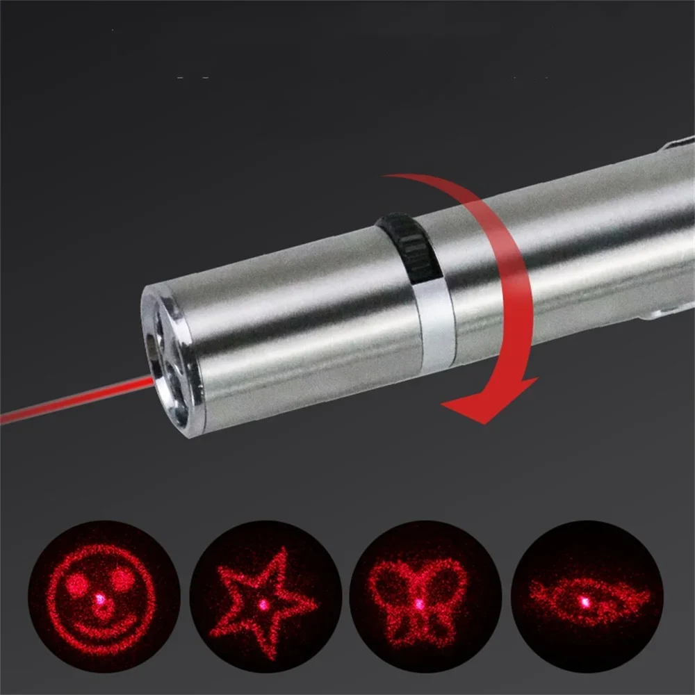 Лазерная забавная игрушка-палка для кошек, зарядка через USB, забавный светильник для кошек, инфракрасная лазерная ручка из нержавеющей стали для кошек, интерактивные игрушки для домашних животных