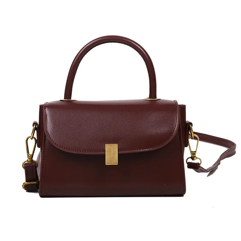 

Vintage single shoulder women's bag 2022 fashion new fashion simple messenger bag texture small square bag office women's bag