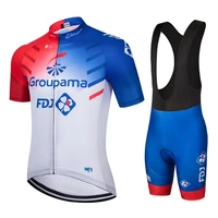 fdj short sleeve cycling jersey set bicycle cycling clothing kit mtb bike wear triathlon maillot ciclismo ropa de ciclismo 2022