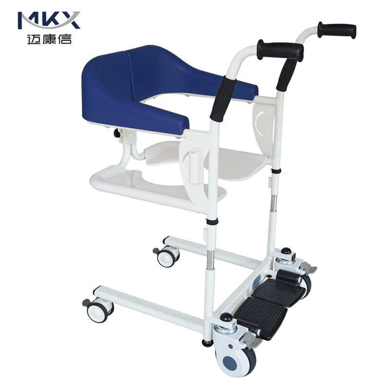

MKX Multi-Purpose Patient Transfer Chair Commode Wheelchair Shower Stool for Disabled, Invalid, Handicapped and Elderly People