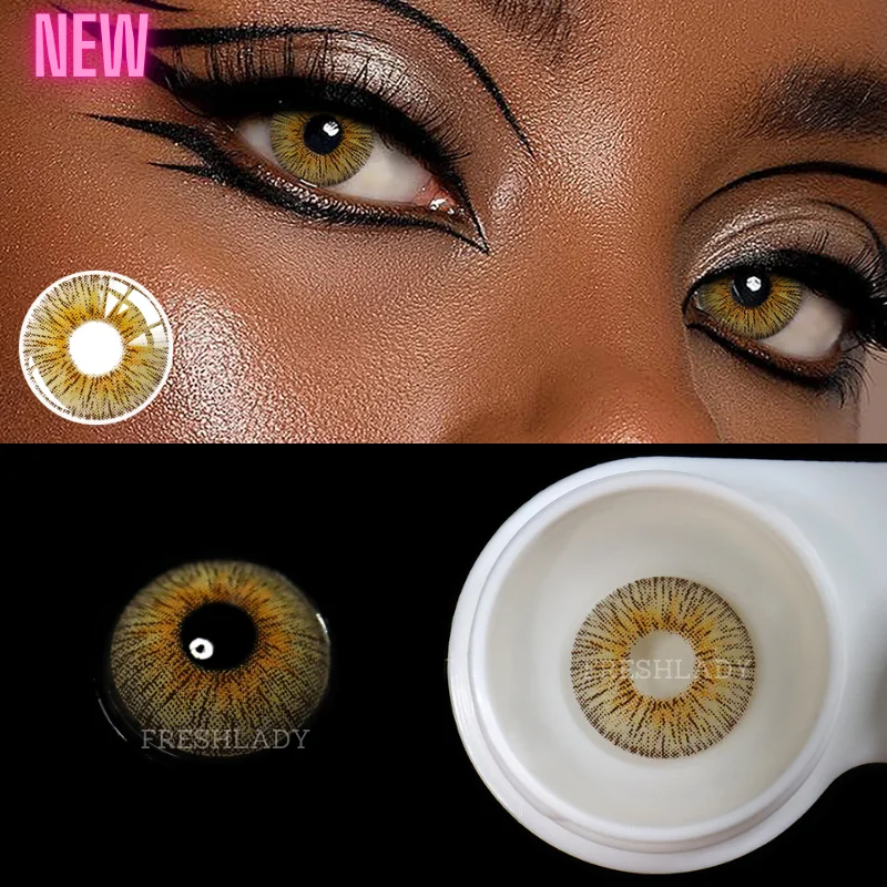 fresh lady color contact lenses for eyes anime cosplay colored lens retro new york multicolored beauty makeup yearly use free global shipping