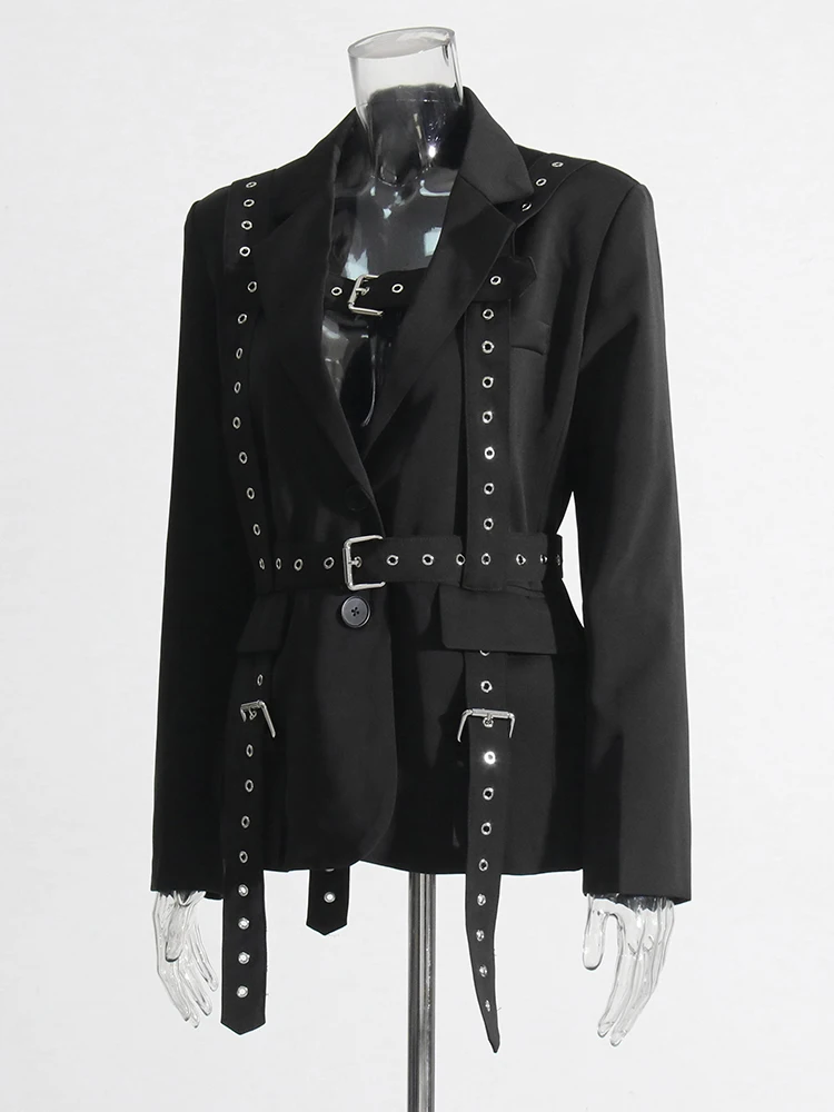 Женский Повседневный Блейзер TWOTWINSTYLE свободный однотонный блейзер с отложным