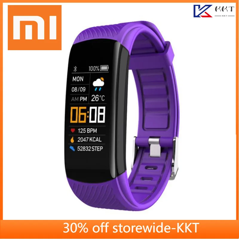 

XIAOMI Men Women Smart Touch Screen Bracelet FitAness Smart Bracelet Ladies Sports Tracker Play Music Bracelet Wristband