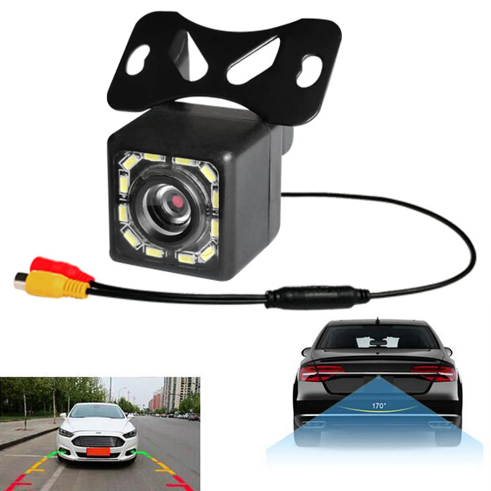 

HD Car Rearview Camera Wide Angle Rear View Video Vehicle Camera Backup Reverse Camera LED Night Vision Parking Camera