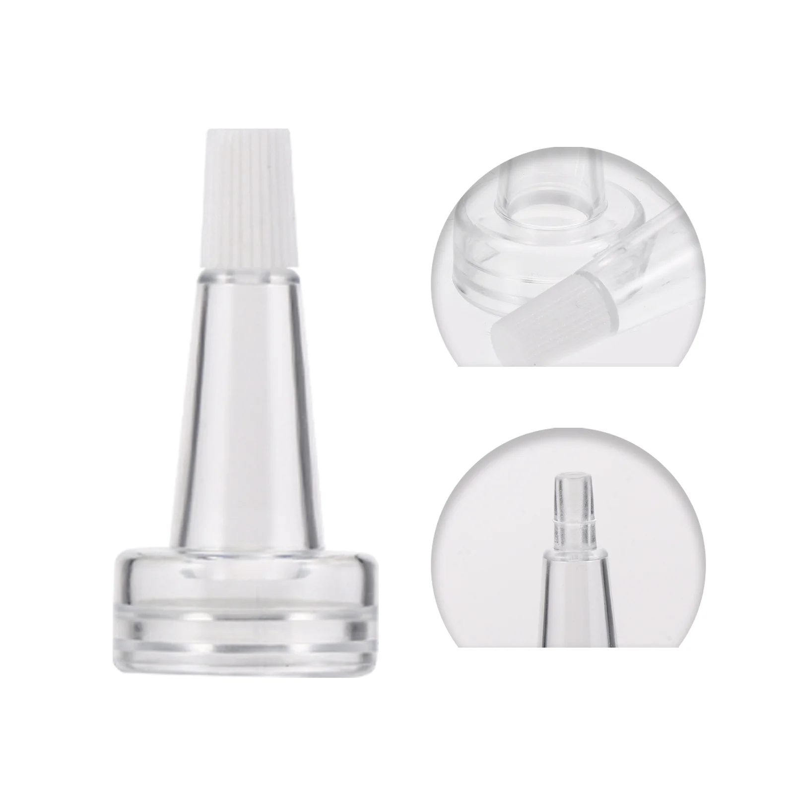 

100 Pcs Dripper Eye Liquid Vial Cap Essence Transparent Lid Glass Plastic Liquid
