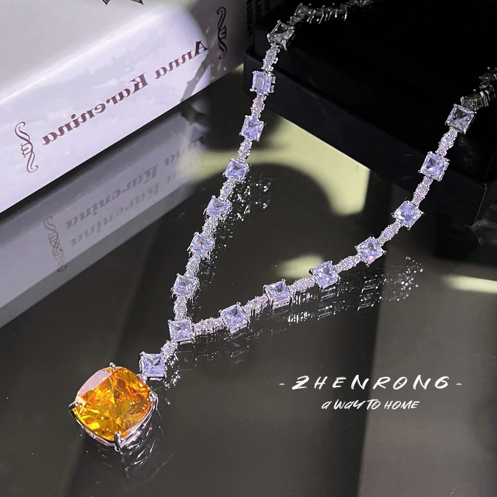 Изысканное винтажное ожерелье с квадратными вырезами индивидуальное длинное