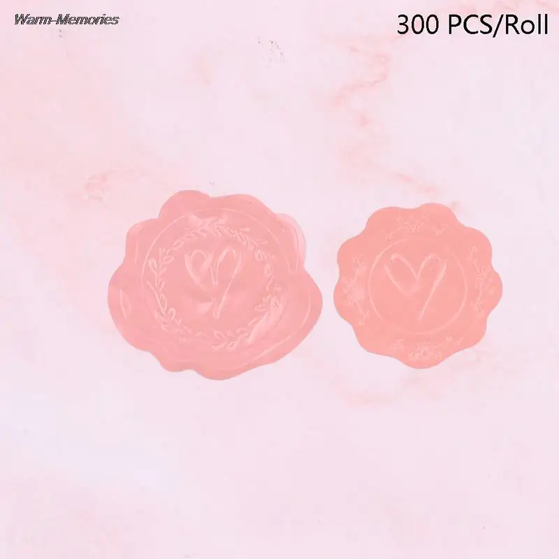 

300Sheets/Roll 3D DIY Roll Creative Heart Imitation Wax Seal Stickers Diary Album Card Stick Envelope Label Decoration Sticker