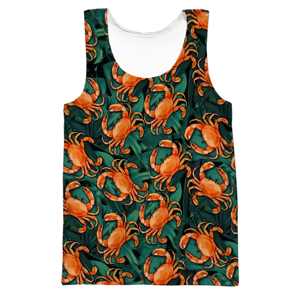 

CLOOCL Fashion Men's Tank Tops Hawaii Polynesia Crab Printed Vest Casual Sports Tops Funny Streetwear Dropshipping