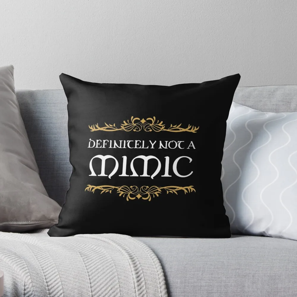 

Pillowslip Definitely Not A Mimic Tabletop RPG Addict Throw Pillow 100% Cotton Decor Pillow Case Home Cushion Cover 45*45cm