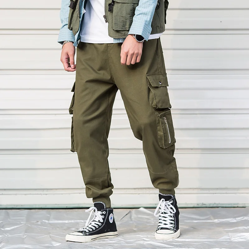 

Casual Cargo Pant Men Harajuku Pencil Pants Many Pockets High Street Youth Shopping Tourist Autumn Fashion Male Clothing