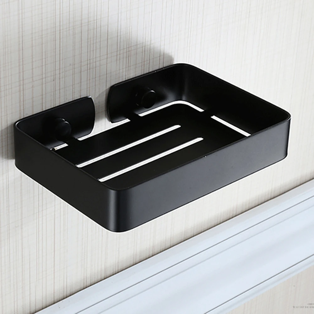 

Stainless Steel Soap Dishes Shelf Bathroom Soap Storage Rack Punch Free Wall Mounted Plate Pendant Bathroom Kitchen Hardware