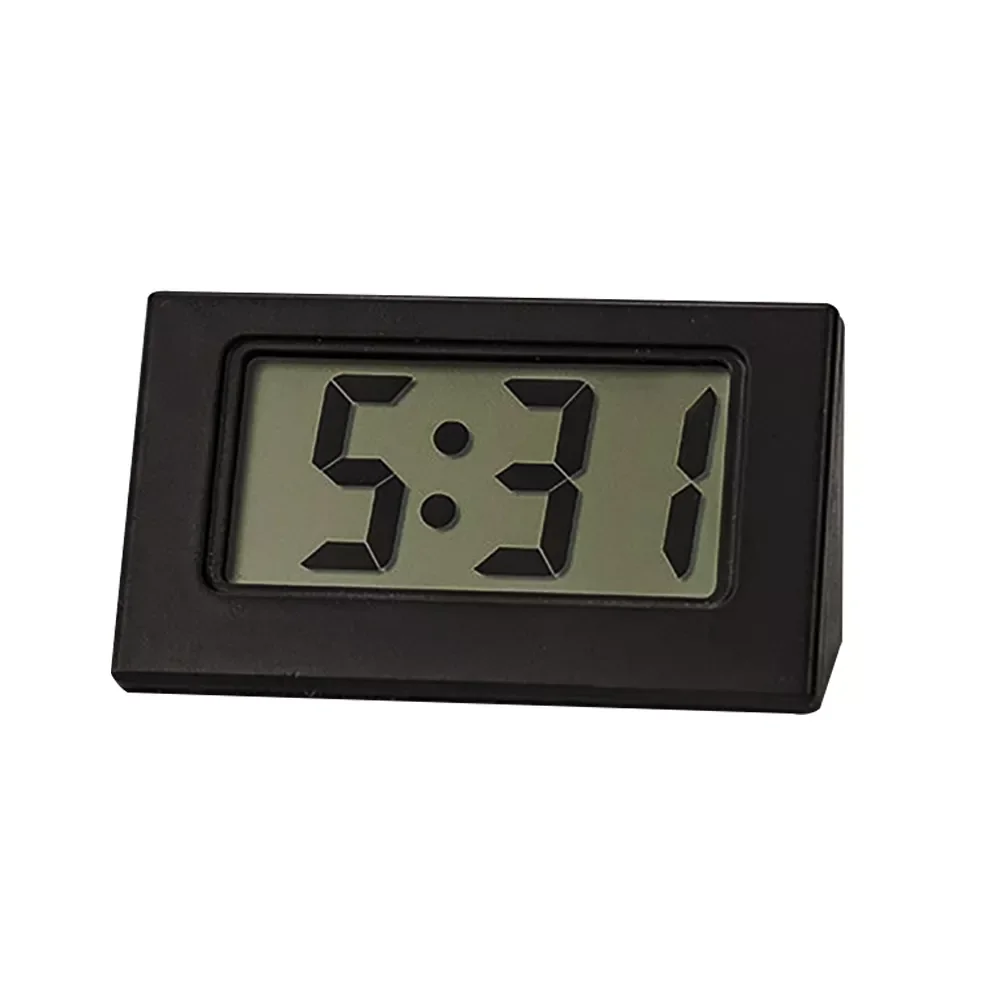 

AUTO PARTS Clear Car Clock Date Dashboard Interior Accessories Easy Install Mini Triangle Watch Stick On Home Bedroom LCD Screen