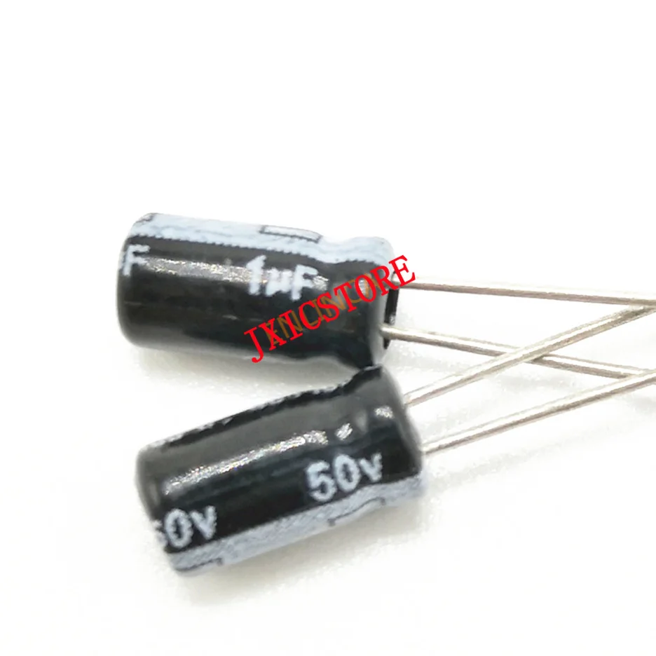 

60 шт./лот 50 в 1 мкф 4*7 высокочастотный низкоимпедансный алюминиевый электролитический конденсатор 1 мкф 50 в 20%