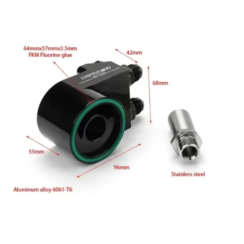 Универсальный маслоохладитель двигателя с повышением 45 градусов адаптер