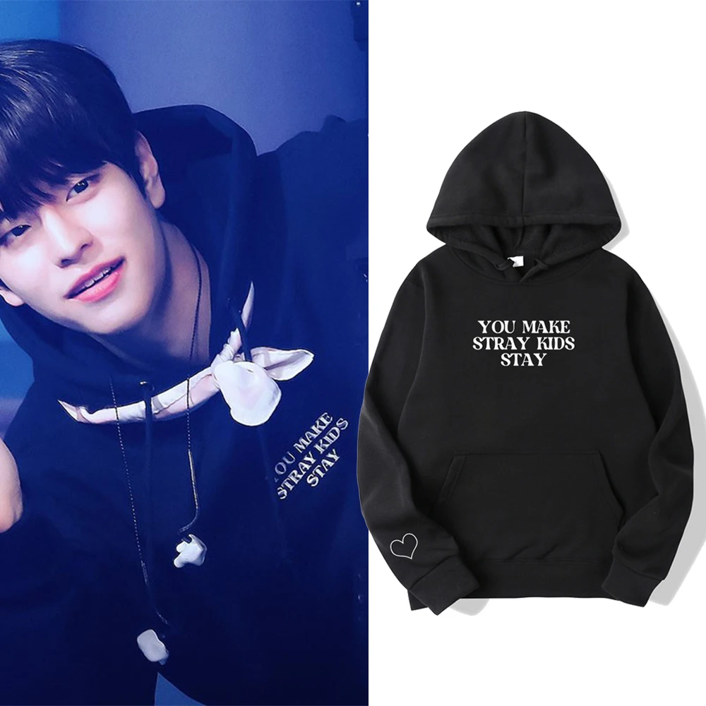 

New in Kpop Stray Kids Hoodie Men Women Sweatshirts y2k Streetwear High Quality Long Sleeve Hooded Boy girls Clothes Oversized