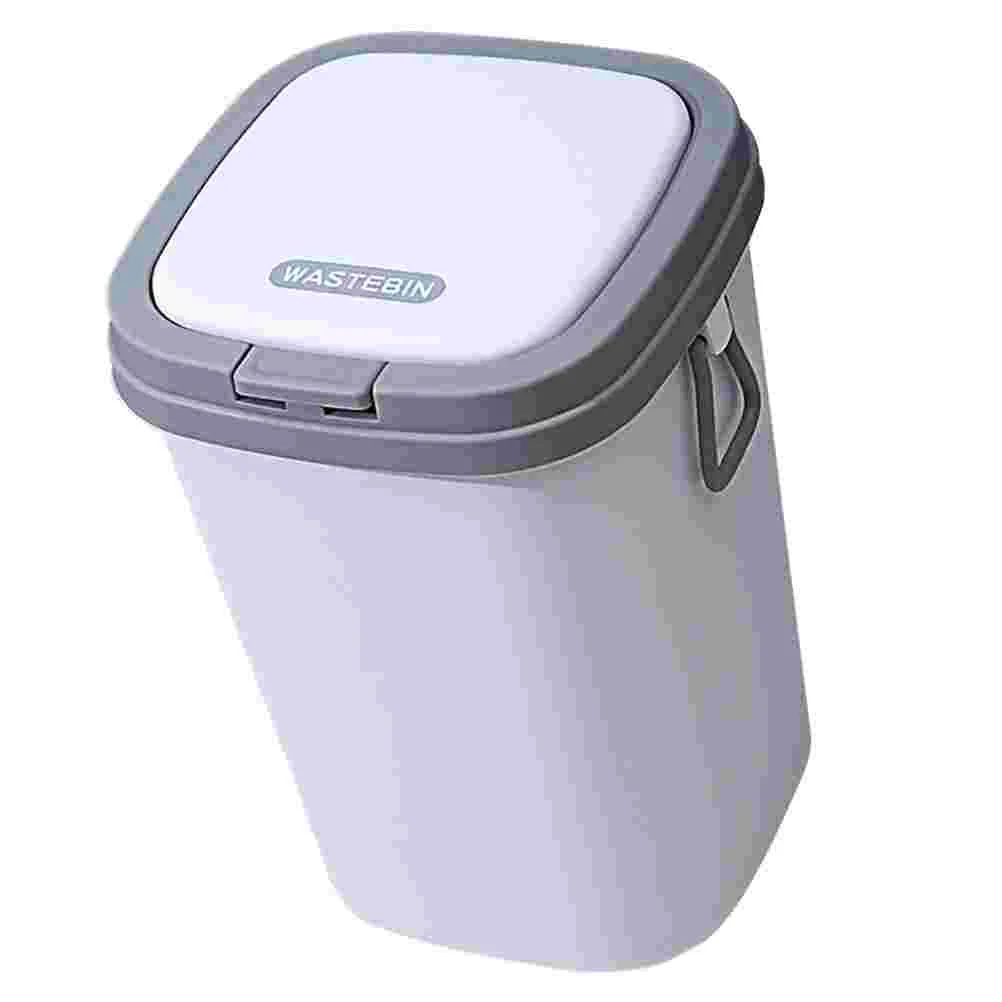 

Household Trash Can Narrow Lid Litter Room Garbage Bin Portable Bathroom Pp Toilet Office Cans Kitchen