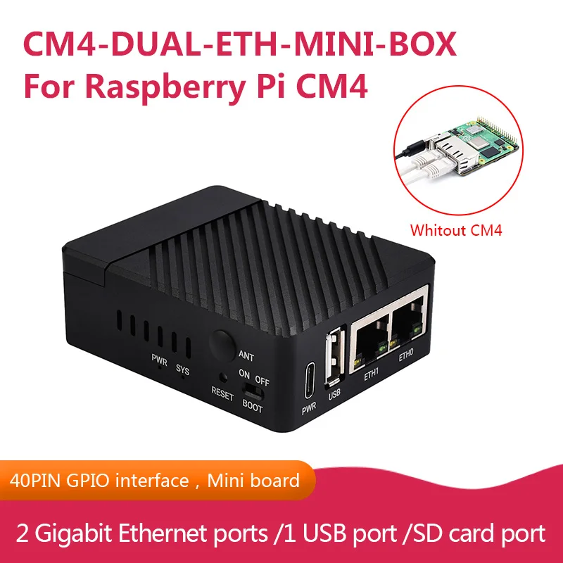 Материнская плата Mini Dual Gigabit Ethernet проектированная для компьютера Raspberry Pi 4