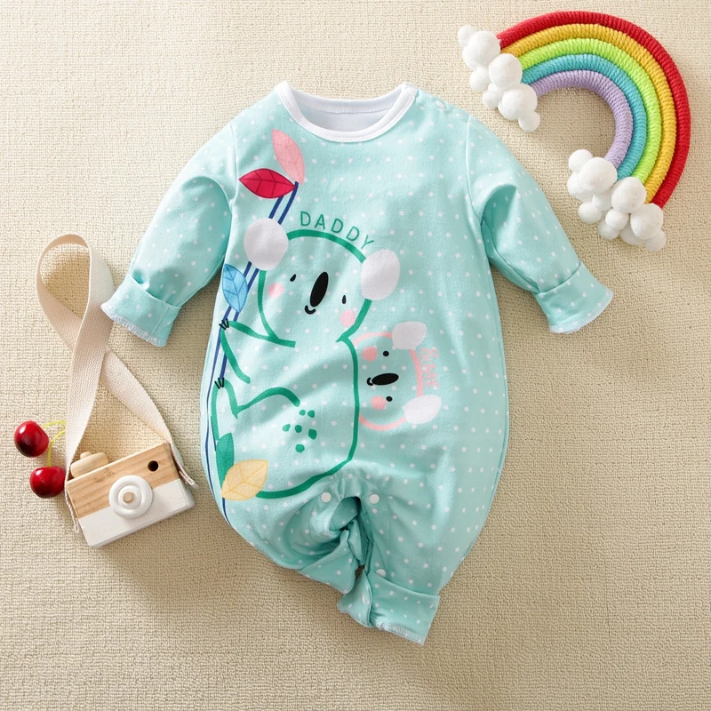 

Hibobi Design Newborn Baby Boy Clothes Cotton Rompers Koala Infant Jumpsuits Babygrow Long Sleeve Cartoon Clothing Things Onesie