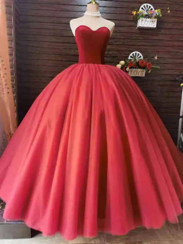 

CloverBridal Romantic Puffy Ball Gown Sweetheart Vestido De 15 Quinceañera 2023 Burgundy Sweet 16 Dress Free Customized WQ9732