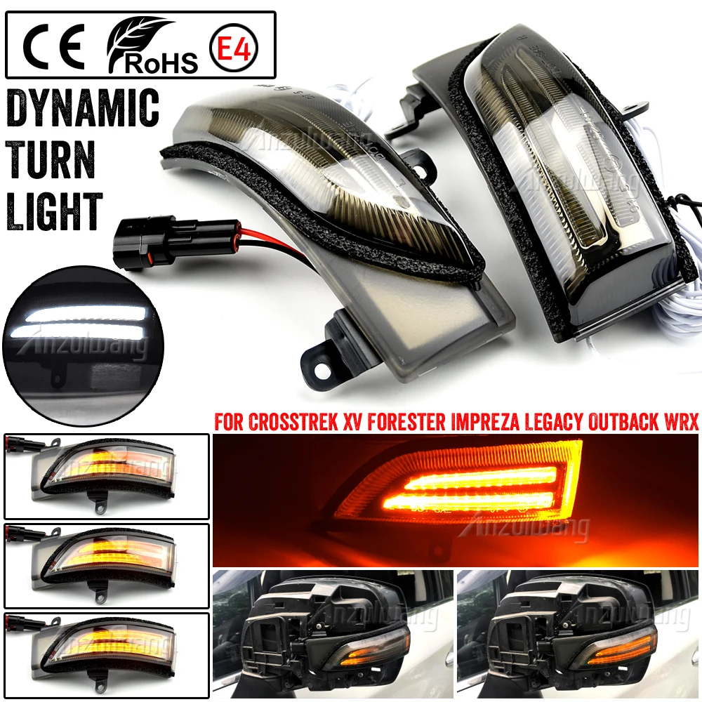 

2Pcs Dynamic Blinker LED For Subaru Forester 2014 2018 Outback 2013-2014 Crosstrek Impreza Legacy Mirror Turn Signal Arrow Light