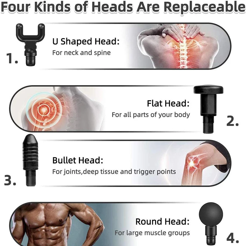 Мощный Массажный Пистолет Для Восстановления Фитнеса Быстрый Вибрационный
