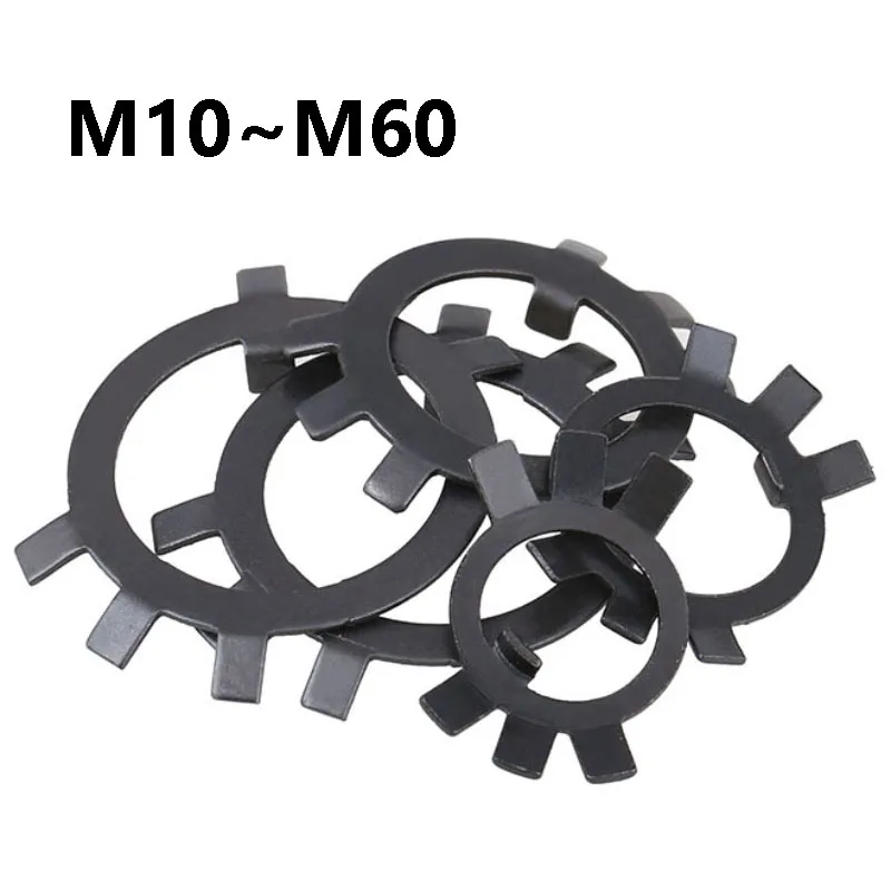 

M10 M12 M14 M16 M18 M20 M22 M24 M25 M27 M30 M33 M35 M36 M39 M40 M42~M60 Черные стопорные шайбы Прокладка Прокладка Стопорные шайбы