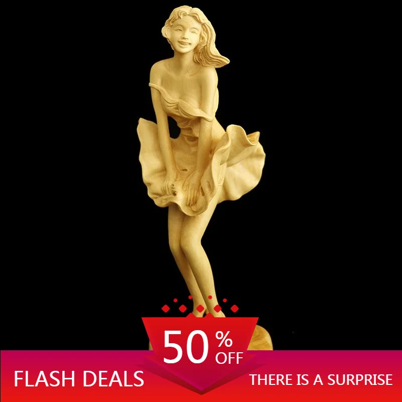 

Boxwood Craft Beauty Characters Crafts Decoration Home Decoration Gift Handheld Artsy Object Monroe