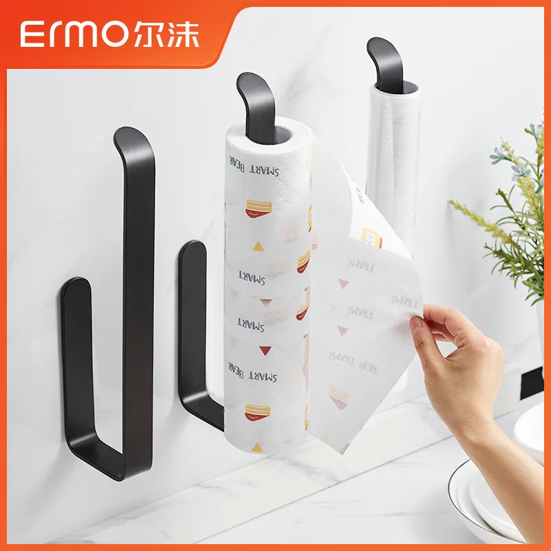 

The Paper Hanger for Kitchen Accessories Towel Rack Is Free of Punching Storage Rack Shelf Organizer Items Pantry Shower Room