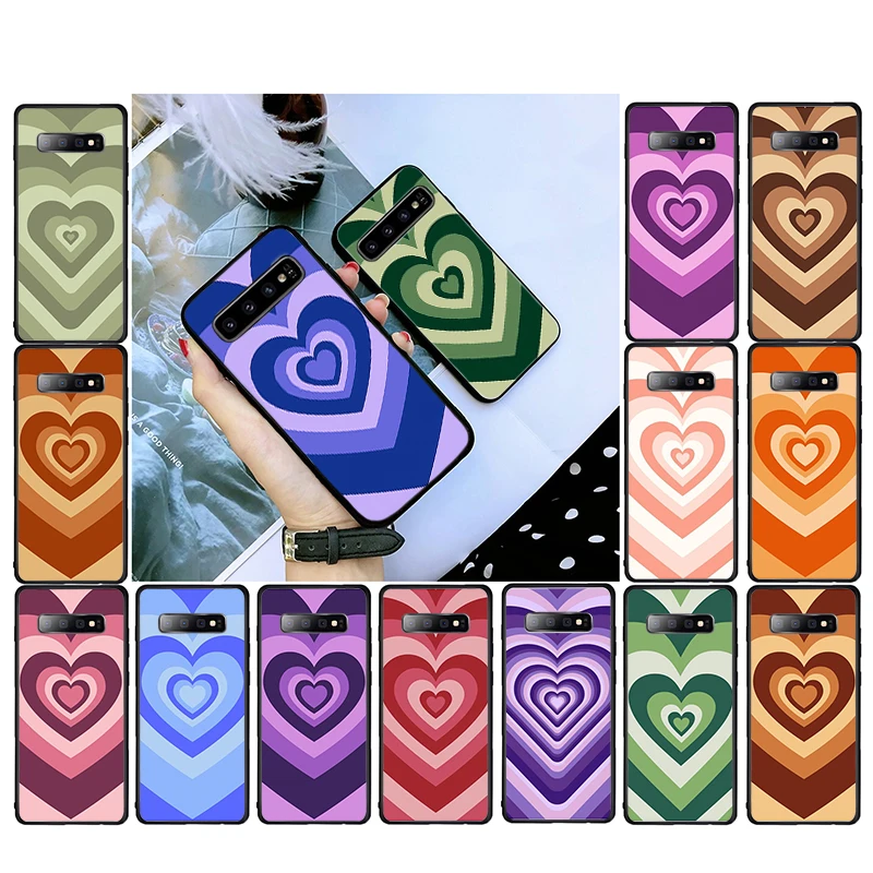 

Phone Case for Samsung Galaxy S23 S22 S20 Ultra S20 S22 Plus S21 S10E S20 FE Note 10Plus 20 Ultra Brown Heart Circle Phone Capa