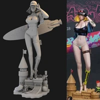 124 scale die cast resin figure model assembly kit beach girl character model needs to be assembled and unpainted