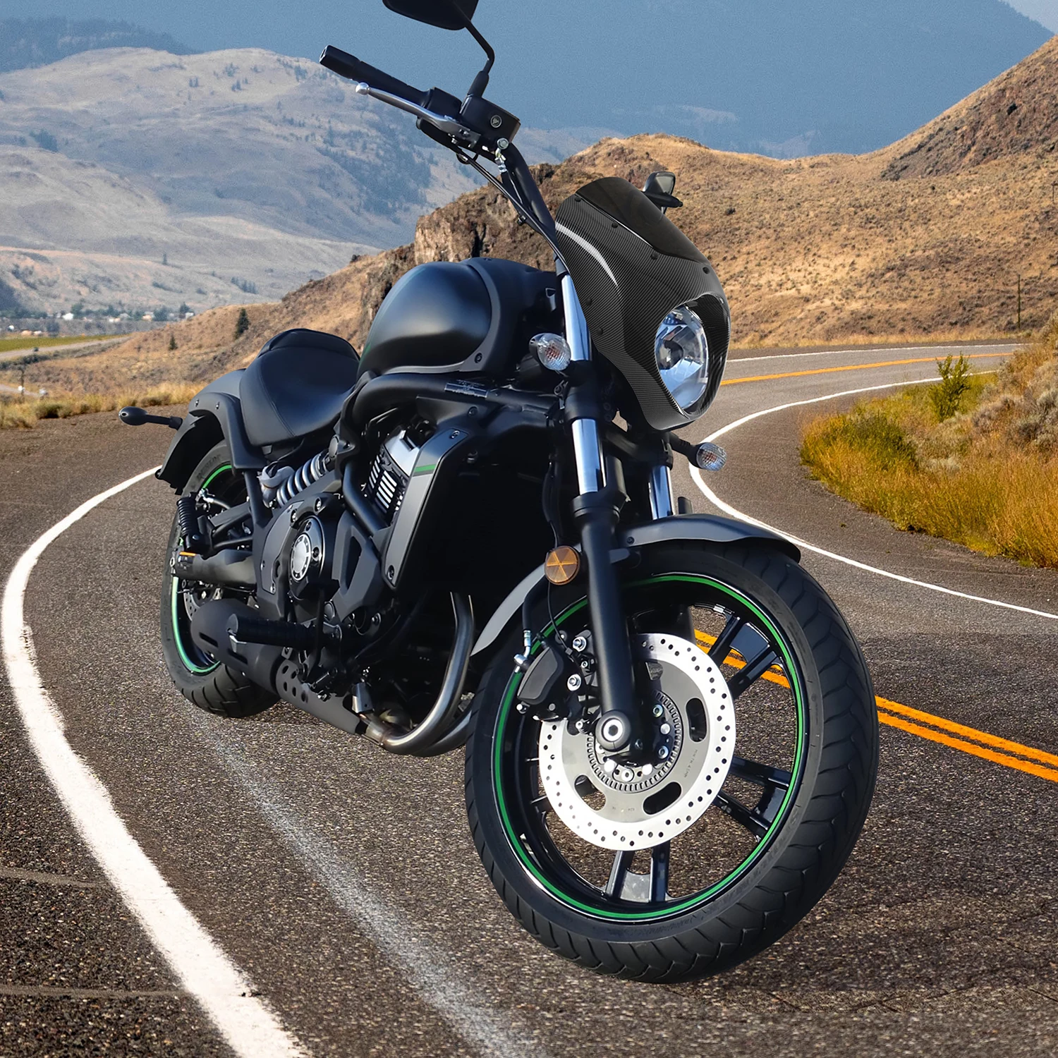 Передняя фара для Kawasaki Vulcan VN650 чехол кафе спойлер мускусный гоночный Ретро