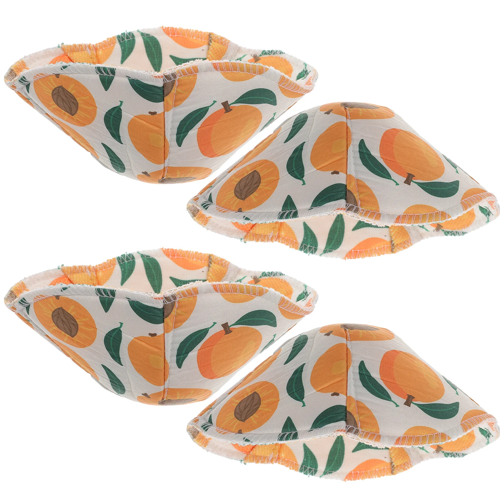 

4 Pcs Quilted Bowl Cozy Fabric Hot Holder Polyester Plate Huggers Microwave Potholders