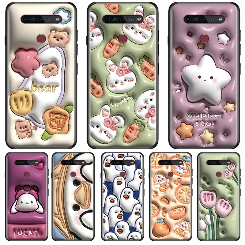 

Not 3D Cartoon Duck Cover LG K92 K42 K22 K71 K61 K51S K41S K30 K20 2019 Q60 V60 V50 S V40 V30 G8 Black Phone Case