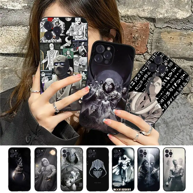 

Marvel moon knight Phone Case Silicone Soft for iphone 14 13 12 11 Pro Mini XS MAX 8 7 6 Plus X XS XR Cover