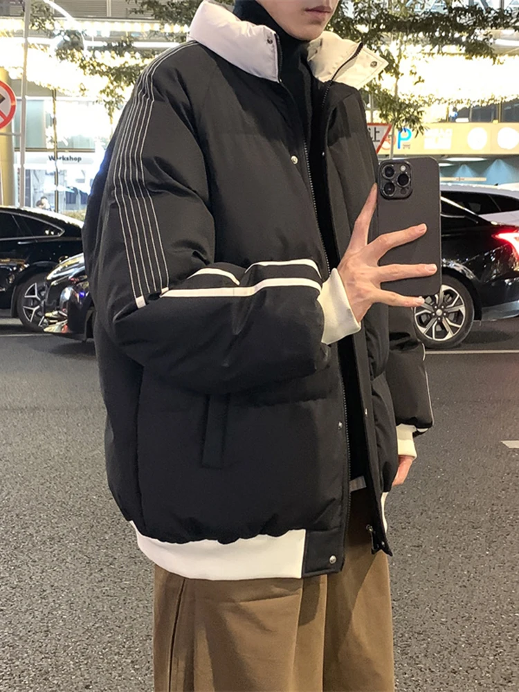 Американский пуховик с воротником-стойкой одежда на хлопковой подкладке мужская