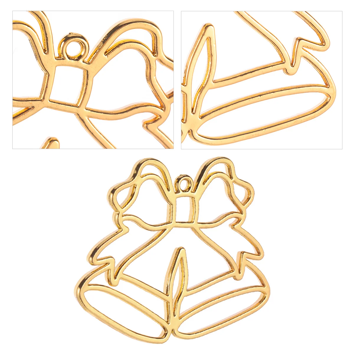

10pcs Jewelry Pendant Frame Open Back Bezel Alloy Frame Pendants (Golden)