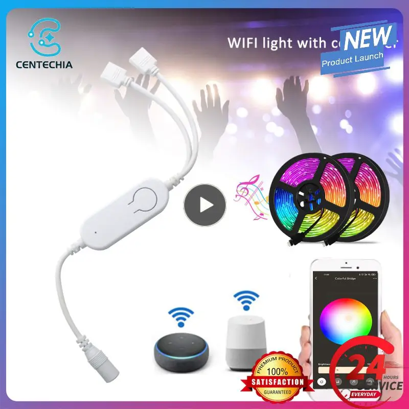 

1~10PCS Led Light Color Adjustment Rgb Tape Lights Voice Control Adjusting Lamp Controller Work With Alexa Google Home