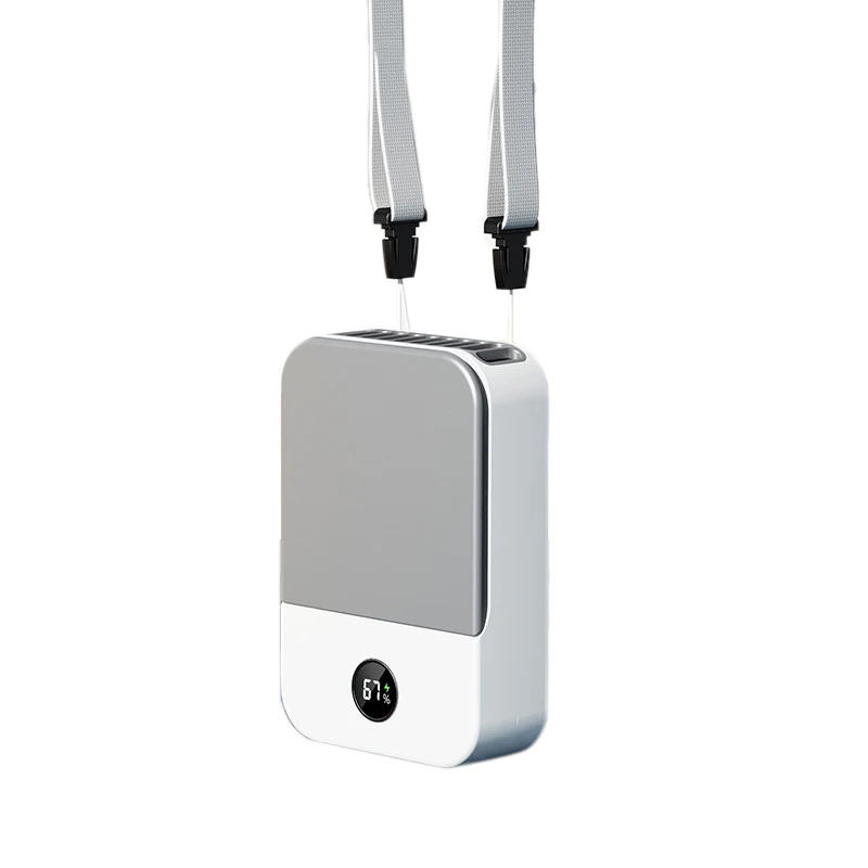 

Mini Waist Clip on Fan for Shirt, Portable Personal Neck Fan with Display of Remaining Power, for Outdoor Camping(White)